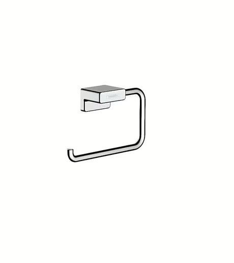 Chromuotas sieninis tualetinio popieriaus laikiklis hansgrohe addstoris minimalistinio metalinio dizaino