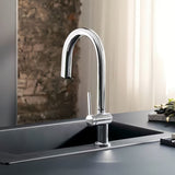 Hansgrohe Aqittura virtuvinis maišytuvas matinės juodos spalvos, su ištraukiamu snapu ir mygtuku pro filtruotam vandeniui