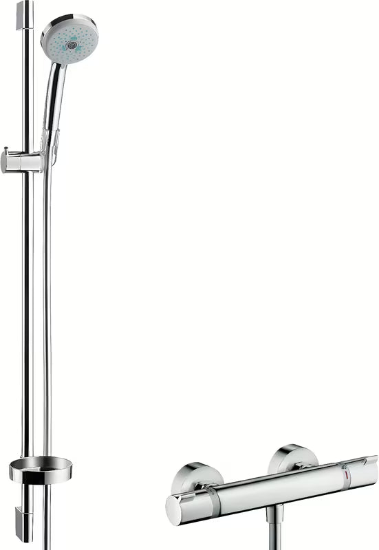 Hansgrohe Croma 100 termostatinė dušo maišytuvas su dušo komplektu chromo spalvos