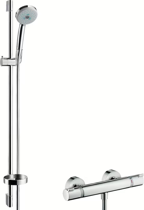 Hansgrohe Croma 100 termostatinė dušo maišytuvas su dušo komplektu chromo spalvos