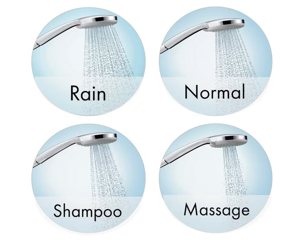 Hansgrohe Croma dušo sistema su termostatiniu maišytuvu, chrome apdaila, su 220 mm viršutiniu dušu