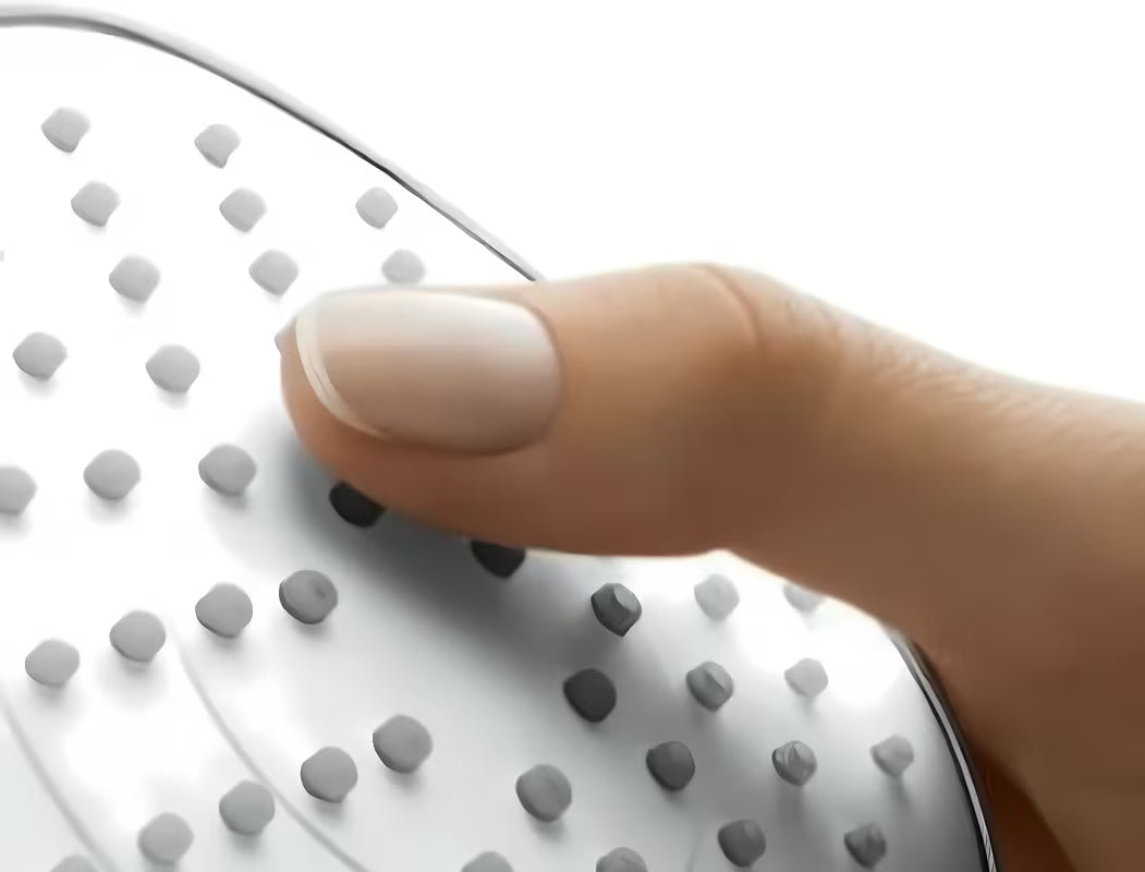Hansgrohe Croma Select E dušo komplektas baltos ir chromo spalvos su rankiniu dušu, Unica stovu ir žarna