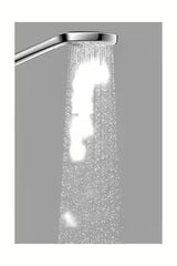 Rankinis dušelis Hansgrohe Croma Select E baltos/chromo spalvos su mygtuku Select, 110 mm skersmens