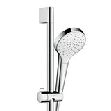 Hansgrohe Croma Select S dušo komplektas baltos ir chromo spalvos su rankiniu dušu 1jet ir dušo stovu Unica