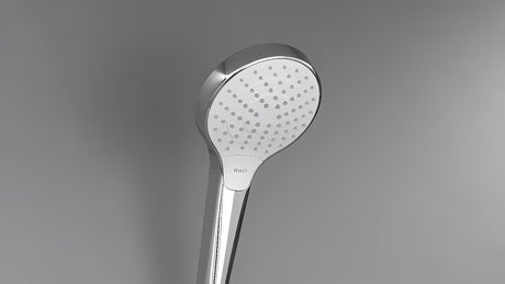 Rankinė dušo galvutė Hansgrohe Croma Select S Vario balta/chromas su mygtuku Select, 110 mm skersmens