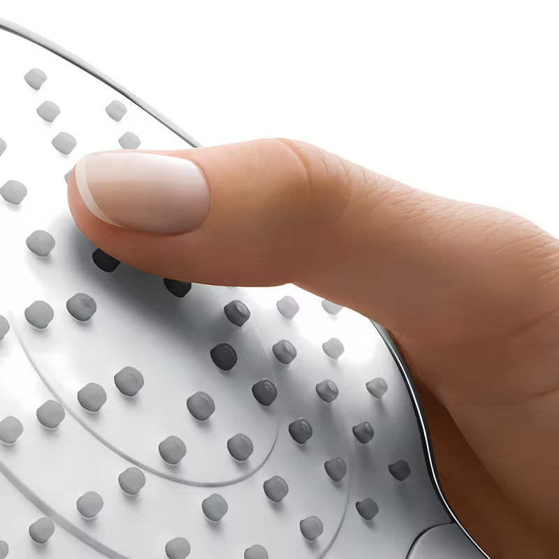 Rankinis dušas Hansgrohe Croma Select S baltos ir chromo spalvos su mygtuku Select, trijų srovių