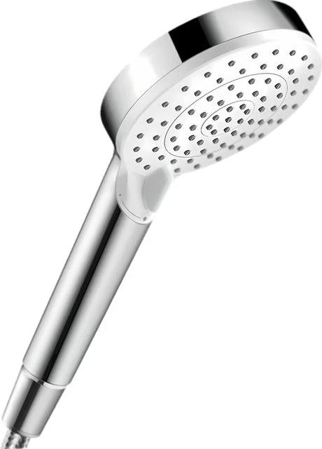 Rankinis dušo galvutė hansgrohe Crometta baltos/chromo spalvos su Rain ir IntenseRain srovių perjungimu.