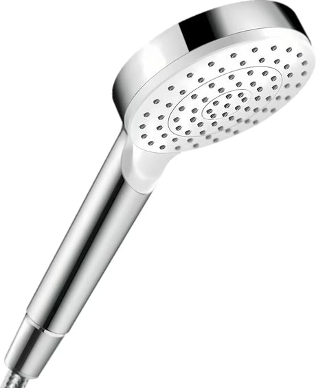 Rankinis dušelis Hansgrohe Crometta 1jet EcoSmart baltos/chromo spalvos su Rain srove