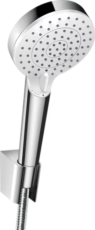 Hansgrohe Crometta vonios dušo komplektas baltos ir chromo spalvos, su rankiniu dušeliu ir 1,60 m žarna.