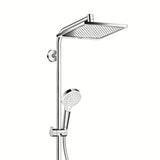 Hansgrohe Crometta E dušo sistema su termostatiniu maišytuvu chromo spalvos su 240 mm viršutiniu dušu ir rankiniu dušu