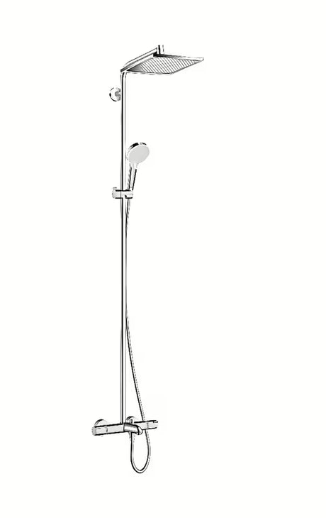 Hansgrohe Crometta E dušo sistema su termostatiniu maišytuvu chromo spalvos su viršutiniu dušu 240x240 mm