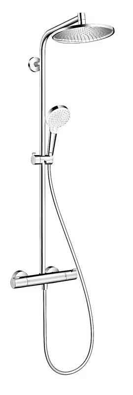 Hansgrohe Crometta S dušo sistema su termostatiniu maišytuvu, 240 mm viršutinis dušas ir rankinis dušas, chromas
