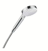 Hansgrohe Crometta S dušo sistema su termostatiniu maišytuvu chromo spalvos su 240 mm viršutiniu dušu ir rankiniu dušu