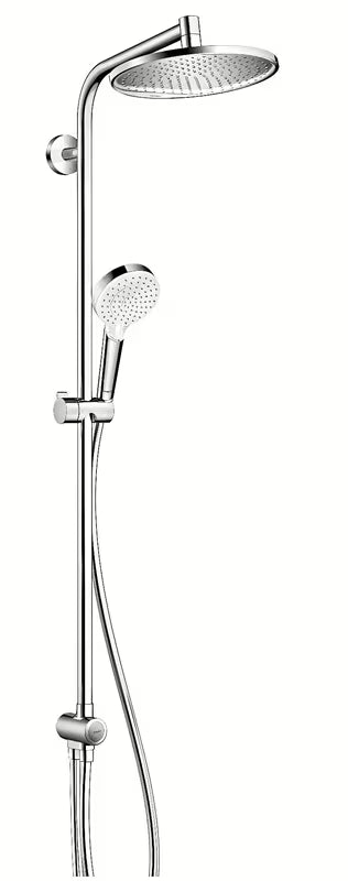 Hansgrohe Crometta S dušo sistema chromo spalvos, su viršutiniu ir rankiniu dušu