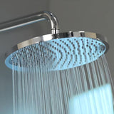 Hansgrohe Crometta S dušo sistema chromo spalvos su viršutiniu dušu ir rankiniu dušeliu