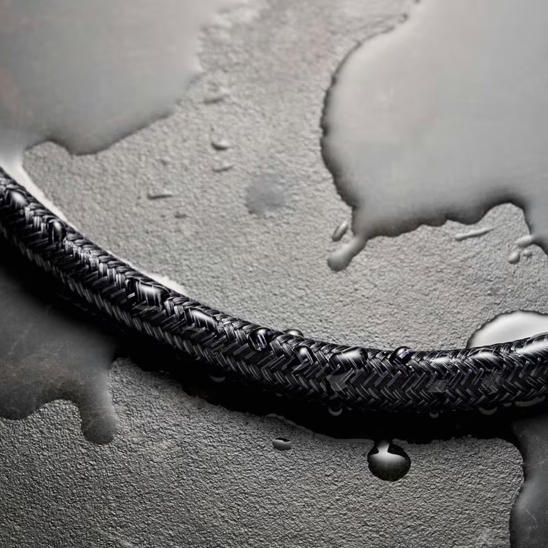 Hansgrohe Designflex tekstilinė dušo žarna 1,25 m, matinės juodos spalvos, su G ½ jungtimi