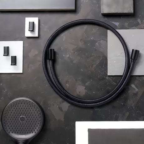 Tekstilinė dušo žarna hansgrohe Designflex matinės juodos spalvos, 1,60 m ilgio