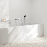 Potinkinė dušo maišytuvas Hansgrohe duoturn E chromo spalvos, pro dviejų vartotojų valdymas.