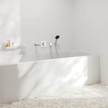 Potinkinė dušo maišytuvas Hansgrohe duoturn E chromo spalvos, pro dviejų vartotojų valdymas.