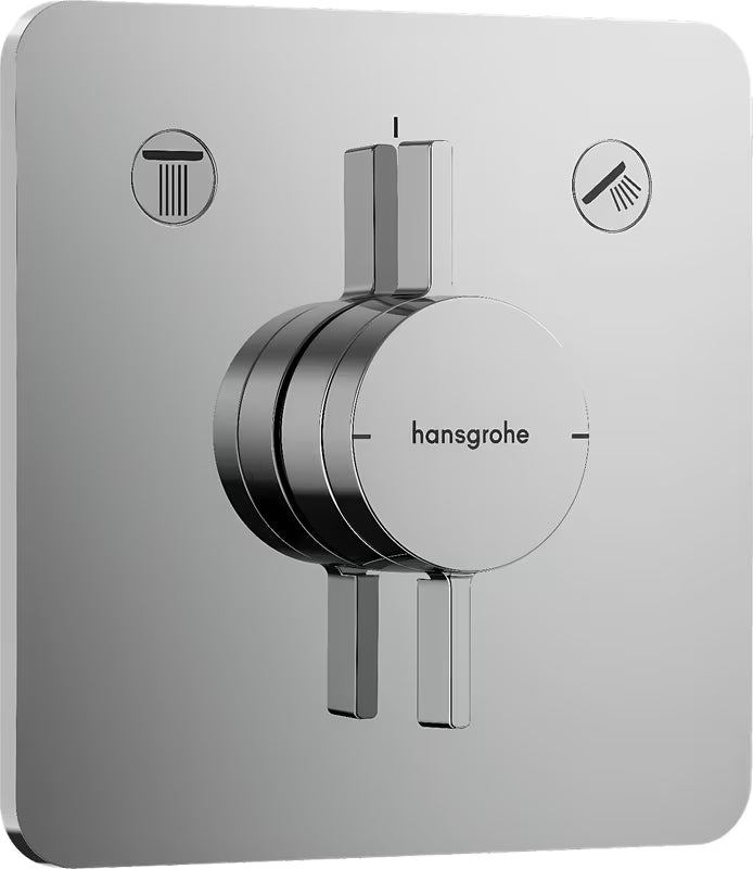 Potinkinė dušo maišytuvas hansgrohe duoturn Q chromo spalvos, pro dviejų vartotojų valdymui