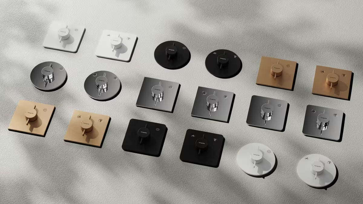 Potinkinė dušo maišytuvas hansgrohe duoturn Q chromo spalvos, pro dviejų vartotojų valdymui