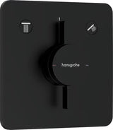 Potinkinė dušo maišytuvas hansgrohe duoturn Q matinės juodos spalvos, pro dviejų vartotojų valdymui.