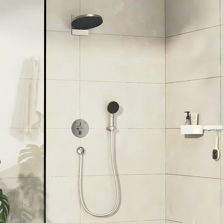 Potinkinė dušo maišytuvas hansgrohe duoturn S chromo spalvos, pro dviejų vartotojų valdymui.