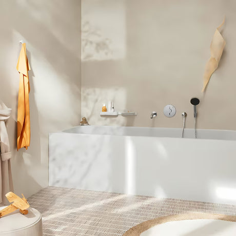 Potinkinė dušo maišytuvas hansgrohe duoturn S chromo spalvos, pro dviejų vartotojų valdymui.