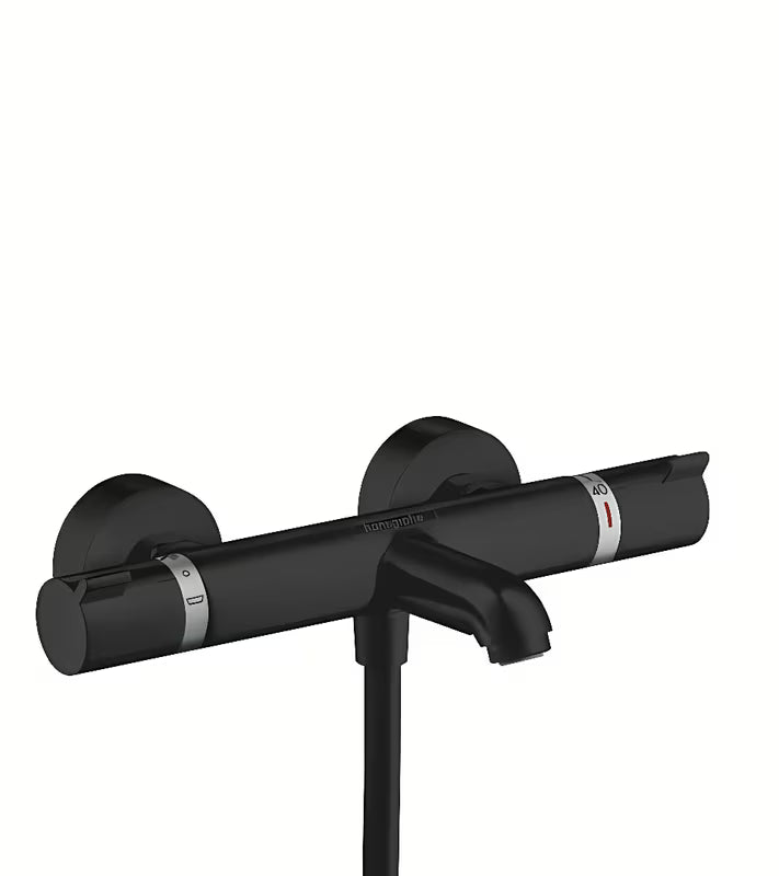 Hansgrohe Ecostat Comfort termostatinė vonios maišytuvas sieninis, matinės juodos spalvos