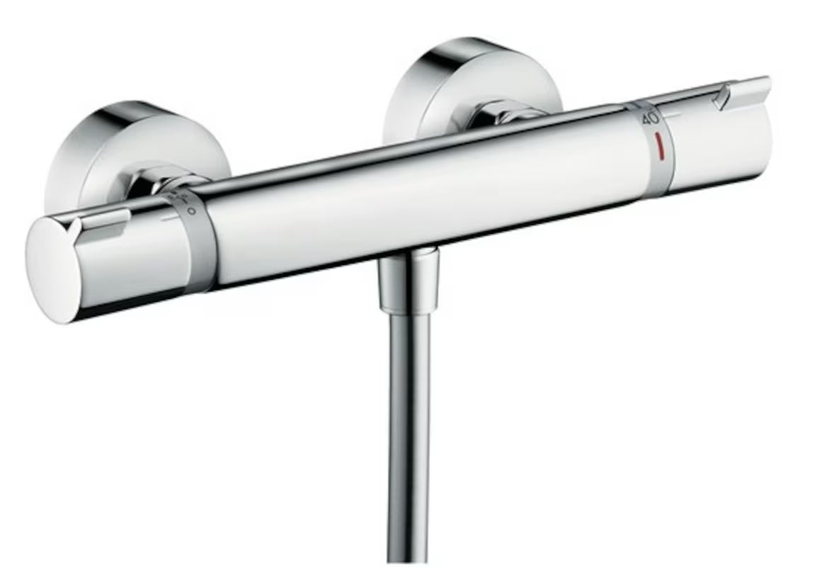 Hansgrohe Ecostat Comfort termostatinė dušo maišytuvas chromo spalvos, montuojamas ant sienos