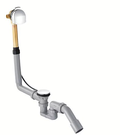 Hansgrohe Exafill automatinis sifonas voniai su išleidimo ir persipylimo komplektu pro standartinis vonios