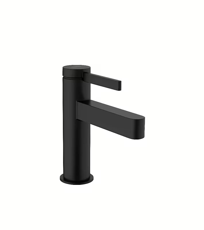 Hansgrohe Finoris praustuvo maišytuvas matinės juodos spalvos su Push-open dugno vožtuvu
