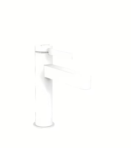 Hansgrohe Finoris svirtinis praustuvo maišytuvas matinės baltos spalvos su push-open dugno vožtuvu