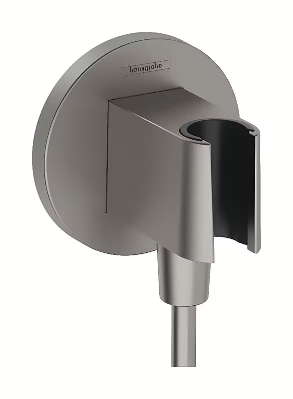 Hansgrohe fixfit S išvadas potinkinis su dušo laikikliu, šukuoto juodo chromo apdailos