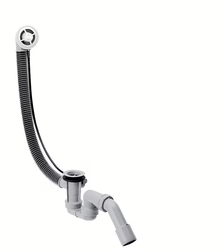 Hansgrohe Flexaplus automatinis sifonas voniai pilkos spalvos pro standartinis vonios