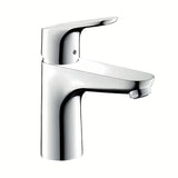 Chromo spalvos svirtinis praustuvo maišytuvas Hansgrohe Focus be praustuvo dugno vožtuvas