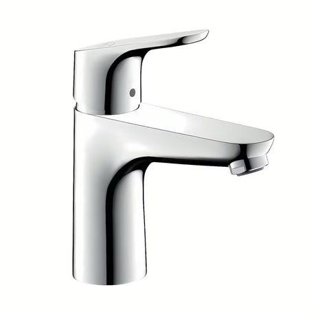 Chromo spalvos svirtinis praustuvo maišytuvas Hansgrohe Focus be praustuvo dugno vožtuvas