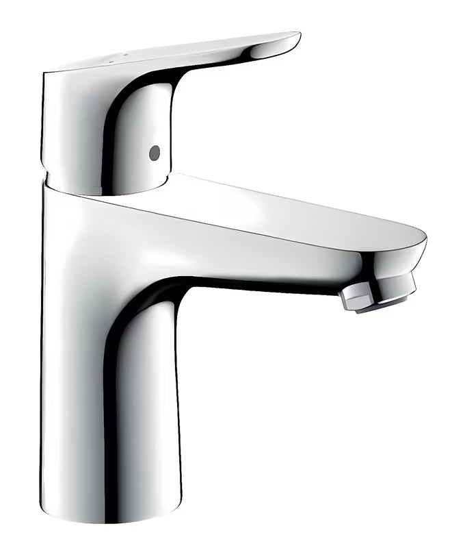 Chromuotas svirtinis praustuvo maišytuvas hansgrohe Focus su ComfortZone 100 ir taupia EcoSmart technologija.