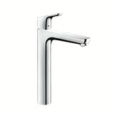 Hansgrohe Focus aukšta svirtinis praustuvo maišytuvas, chromo spalvos be praustuvo dugno vožtuvas