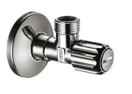 Hansgrohe kampinis ventilis chromo spalvos su mikrofiltru pro maišytuvų apsaugai nuo nešvarumų