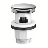Chromo spalvos praustuvo dugno vožtuvas praustuvui  Hansgrohe su Push-Open valdymu pro praustuvai su persipylimu