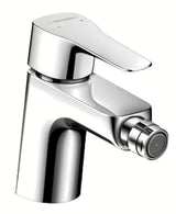 Chromo spalvos stovintis bidė maišytuvas Hansgrohe HG248 su praustuvo dugno vožtuvas su perlatoriumi ir rutuliniu šarnyru