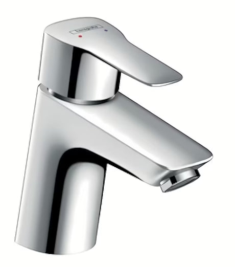 Chromuota svirtinis stovintis praustuvo maišytuvas Hansgrohe HG248 su praustuvo dugno vožtuvas apvalaus dizaino