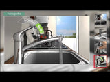 Chromuotas stovintis virtuvinis maišytuvas Hansgrohe HG248 su pasukamu snapu su EcoSmart technologija