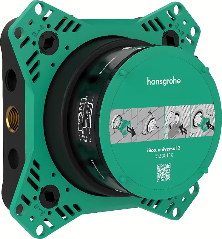 Hansgrohe ibox universal 2 potinkinis korpusas pro vandeniui atspariam ir tyliam montavimui vonios kambaryje