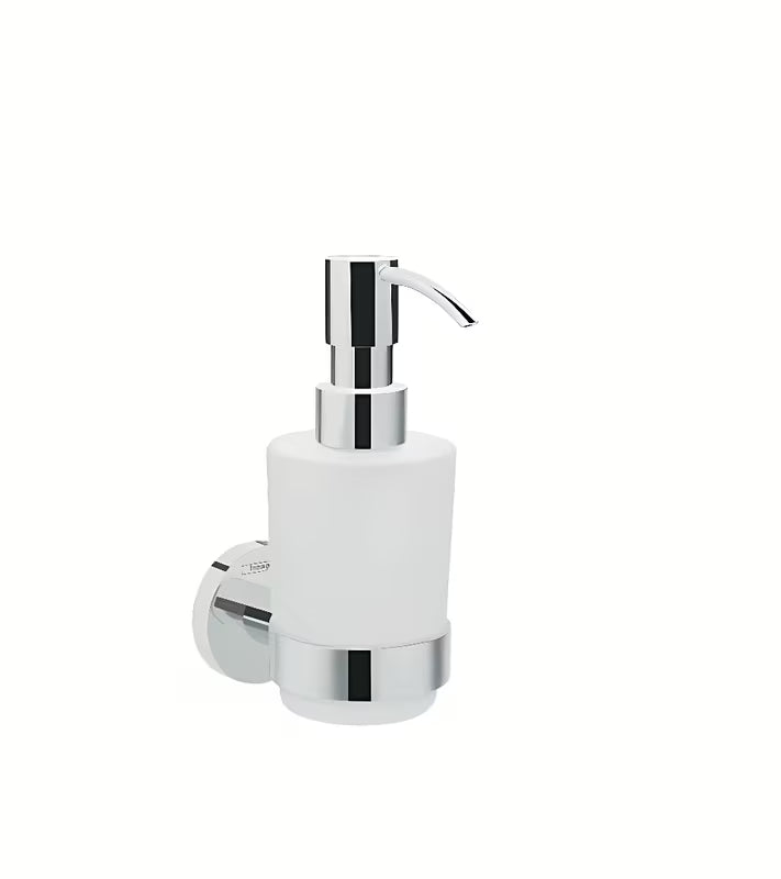 Hansgrohe Logis sieninis skysto muilo dozatorius chromo spalvos su stikliniu induku