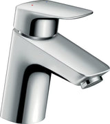 Chromo spalvos praustuvo svirtinis baterija hansgrohe Logis 70 be nuotako komplekto, SoftCube dizaino.