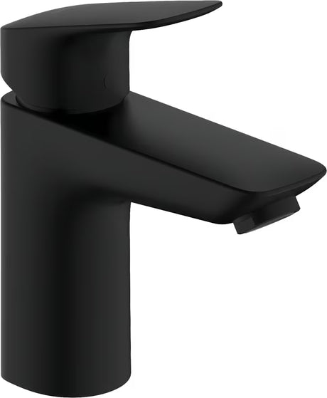 Hansgrohe Logis svirtinis praustuvo maišytuvas matinės juodos spalvos be praustuvo dugno vožtuvas