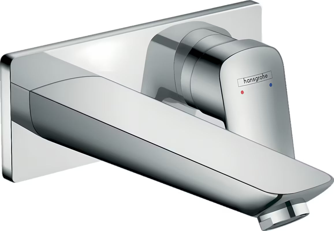 Hansgrohe Logis potinkinė svirtinis praustuvo maišytuvas montuojamas ant sienos, chromo spalvos