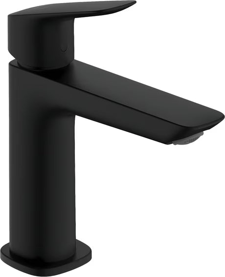Hansgrohe Logis svirtinis praustuvo maišytuvas matinės juodos spalvos be praustuvo dugno vožtuvas